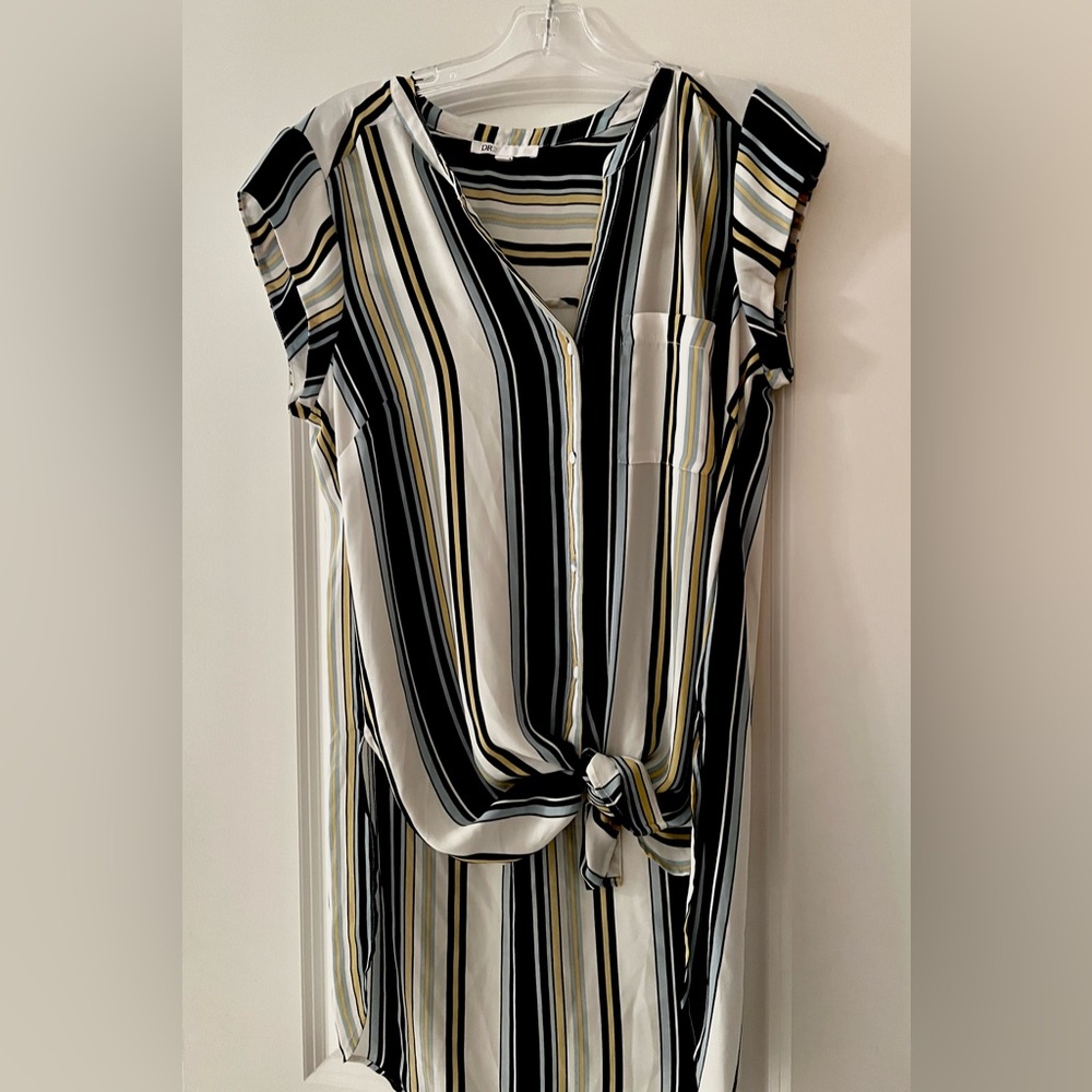 Long multi-color blouse